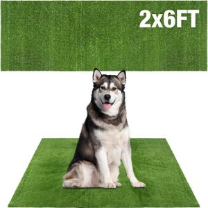 GLOBREEN Grass Pad for Dog Large Size - 2FTx6FT, Dog Potty Training Turf, Indoor Outdoor Pets Pee Fake Grass for Balcony Patio Yard