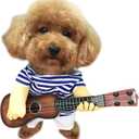 NACOCO Pet Guitar Costume Dog Costumes Cat Halloween Christmas Cosplay Party Funny Outfit Clothes (M)