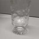 6 Pcs (H:7" W:4") Embossed Flower Vase Pedestal Glass Vase Big Base Thickened Crystal Vintage Vases for Valentines Day Wedding Home Decor Table Centerpiece House Warming Gifts(Clear)