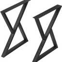MBQQ 2 Pcs Triangle Table Legs - Heavy Duty Metal, Rustic Decor, Industrial Modern, DIY Cast Iron Bench Legs (H28'xW24')