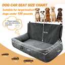 Dog Car Seat for Medium/Large Dogs Under 100 Lbs,Multi-Functional Dog Car Bed Washable Pet Travel Safety with Thick Cushion, Soft Safe Removable,for All Cars Back SeatGrey