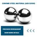 6pcs 2inch Chrome Steel Bearing Balls (51mm)