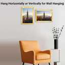 RUN HELIX 12x12 Picture Frame, Wall Gallery Photo Frames,Stable and Sturdy Gold Frame with High Definition Plexiglass,12x12 Poster Photo Frame,Horizontal and Vertical Formats for Wall Hanging, Gold