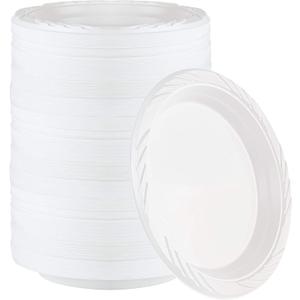 PLASTICPRO 400 Count Disposable 7 Inch White Plastic Plates