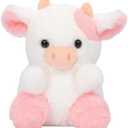 GracesDawn Cow Plush Toy, Plush Pillow Cow Toy, Palm Cows Plush Stuffed Animal Toy, Cartoon Cute Pink Cow Plush Toy, 7.8 inches high