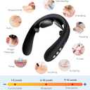 Electric Neck Massager with Heat - 10 Modes & 16 Levels, Portable for Travel, Perfect for Relaxation, Black
