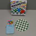 2-in-1 20 Colorful Magnet Game with String and Silicone Mat, Magnetic Stones Game for Kids, Magnetic Chess Set, Puzzle Strategy Games for Family and Party, 2 Player Magnetic Chess Game