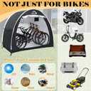 PROLEE Bike Shed 6.6FT, Waterproof Oxford Fabric Storage Tent for 2 Bikes, Outdoor Storage with Window Design, Black