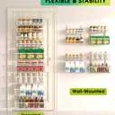 Mefirt White 9-Tier Over The Door Pantry Organizer, Pantry Organization and Storage, Deep Baskets Hanging Heavy-Duty Metal, Wall Spice Rack Seasoning Shelves for Home & Kitchen, Laundry Room Bathroom