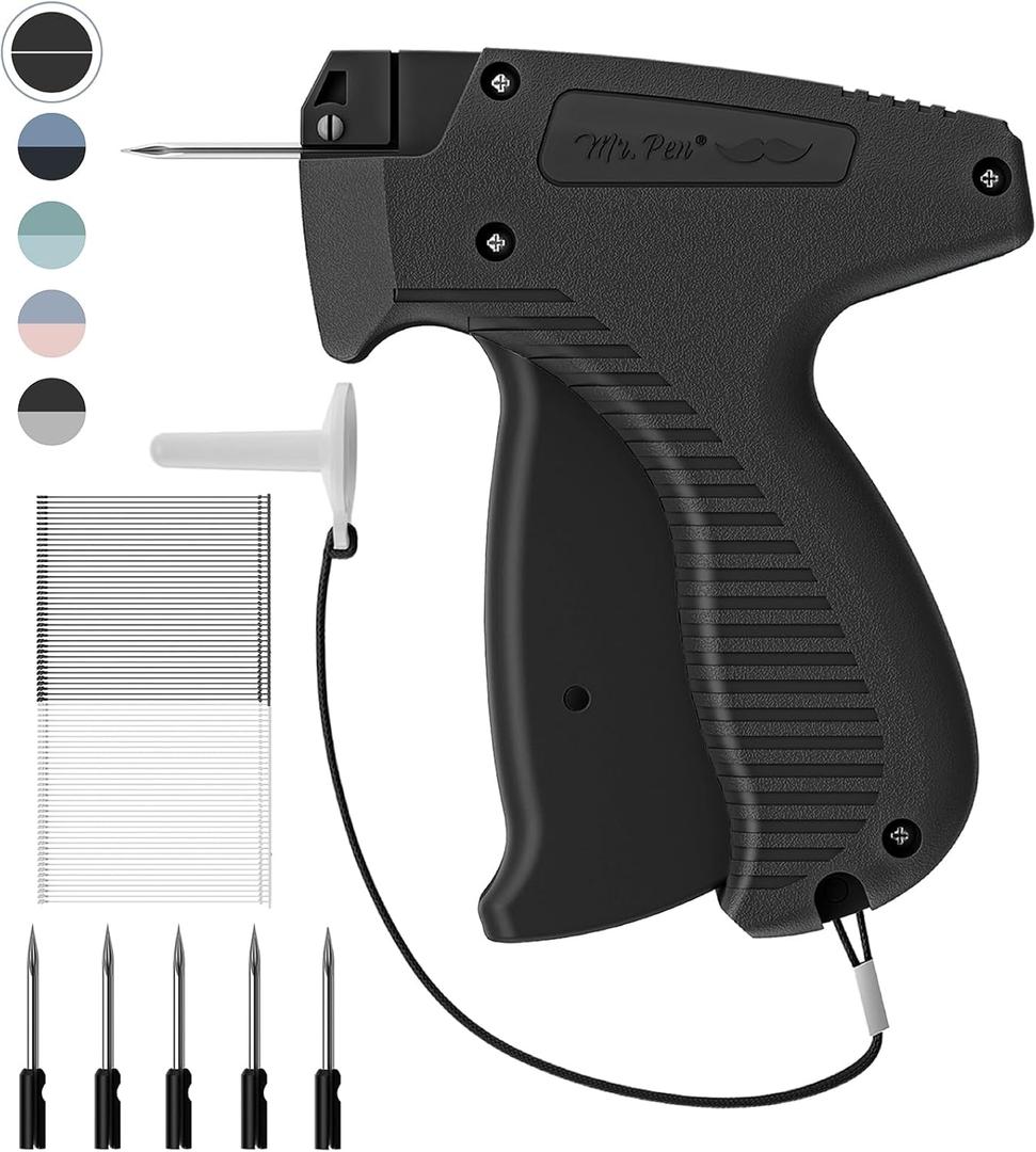 Mr. Pen- Tagging Gun, 5 Needles & 1008 Pcs Barbs Fasteners, Black, Price Tag Gun, Tagging Gun for Clothing, Tag Attacher Guns, Retail Tagging Gun, Hang Tag Gun, Clothes Tagging Gun