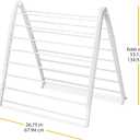 Whitmor Spacemaker Folding Drying Rack, Freestanding Indoor Clothes Dryer, Space Saving Compact Design, 6"L x 26"W x 51.5"H, White