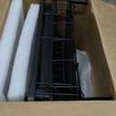 Storico Large Dish Drying Rack - Extendable Dish Rack, Dish Drainer for Kitchen Counter, Dish Drainer with Adjustable Support Legs & Utensil Holder, Black (15.2"L x 11.2"~19.7"W)