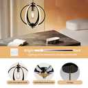 Dimmable Pendant Light 28W LED Silicone Strip and Bulb (Included) Combo, Adjustable Height Metal Modern Kitchen Island Fixtures Chandeliers, Suitable for Dining Room Restaurants,Living Rooms,Cafes