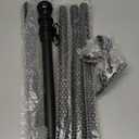 Anovo Flag Pole Kit- Upgraded Holder, Stainless Steel 6 FT Flag Poles with1 Inch Metal 360 Rotating Flag Pole Rings Two-Position Flag Pole Bracket Mounting for Outside House Porch(6 FT - Black)