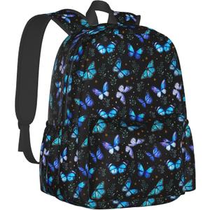 Butterflies Backpack for Women 16.7 Inch Laptop Backpack/Lightweight Waterproof Travel Daypack, Hiking & Work Bag (One Size, Color-8)