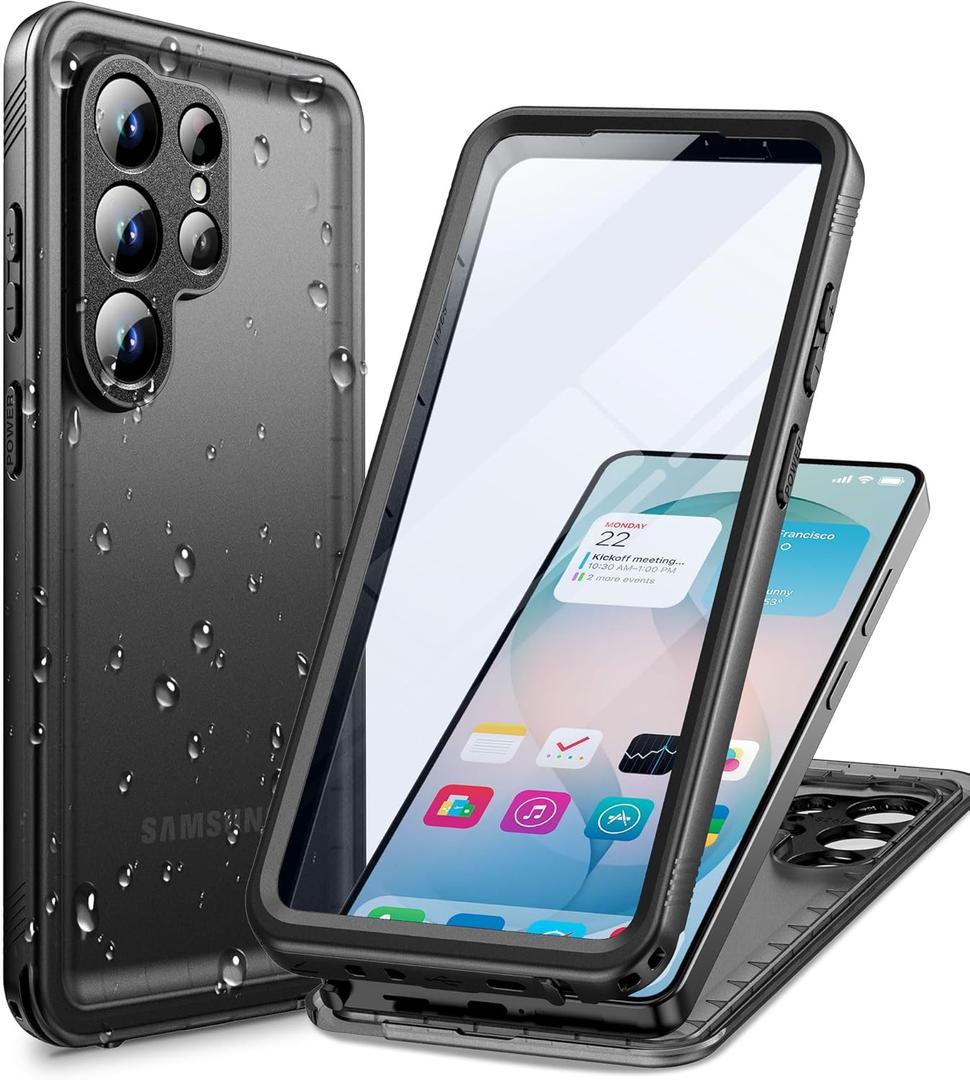 Cozycase Top Waterproof Case for Samsung Galaxy S26 Ultra - Built-in Screen & Camera Protector Heavy Duty Rugged Full Body 360 Military Grade Hard Cover S 26 Ultra Water Shock Dust Proof Black Case