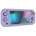 eXtremeRate PlayVital Light Violet Protective Grip Case for Nintendo Switch Lite, Hard Cover Protector for Nintendo Switch Lite - Screen Protector & Thumb Grips & Buttons Caps Stickers Included