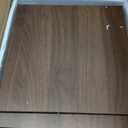 Masupu Night Stand,Mid-Century Modern Bedside Table with Storage Drawer and Open Wood Shelf,Small Gold Frame Side Table for Bedroom,Living Room, Walnut