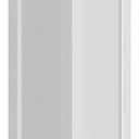 Ekena Millwork 6"W x 8'H Premium Square Non-Tapered Recessed Panel PVC Endura-Craft Column Wrap Kit, Standard Capital & Base