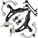 SCITOO 8pcs Front Suspension Kit Lower Upper Control Arm with Ball Joint fit for Mercedes-Benz GL450 ML350 GL550 GL350 ML320 ML500 ML450 ML550 GL320 Sway Bar Link