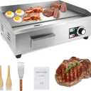 IRONWALLS Commercial Electric Griddle 22”, 3000W Electric Flat Top Griddle Grill Indoor with 122~572℉ Adjustable Temperature Control, Non-stick Stainless Steel Teppanyaki Grill for Restaurant, Hotel
