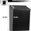 KYODOLED Convenient and Durable Wall Mount Mailbox for Outside, Easy Installation, Ample Storage Space to Accommodate Standard-Sized Letter, Magazine, Check, Black, Drop Box for Home or Apartment, Black