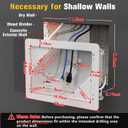 in-Wall TV Box with Flange for Home Theater Installation, 11.9" x 8.4" Cord Hider for Wall Mounted TV, with 2 Outlets, Cable Bracket, LV Cable & 1-1/2" ENT Entrance, Ideal for New or Retrofit Job