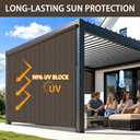 Outdoor Roller Shades for Patio, Mocha 11' W x 8' H Cordless Patio Shades Roll Up Outdoor Blinds with Splicing Design, 90% UV Protection for Porch Gazebo Pergola