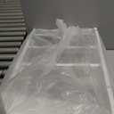 TUTOTAK Narrow Night Stand with Charging Station, Slim End Table with Plugins, Tall Side Table with 3 Fabric Drawer, Small Bedside Table with Storage, Set of 2, Living Room, Bedroom, White TB01BW073