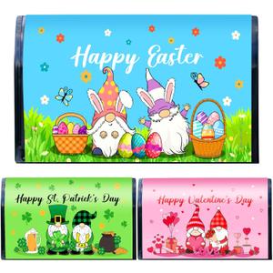 Remerry 3 Pcs Magnetic Mailbox Covers Standard Size 18 x 21 Inch St. Patrick's Day Happy Easter Valentines Spring Letter Box Cover Mail Box Wraps Outdoor Home Garden Decor (Lovely Style)