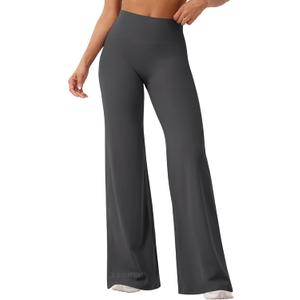 YEOREO Workout Leggings Womens No Front Seam Straight Leggings 33" High Waist Buttery Eddiy Gym Yoga Pants (X-Large, Dark Gray)