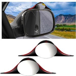 Unifizz 2Pcs Blind Spot Mirror with Side Mirror Rain Guard,HD Glass Frameless Convex Rearview Mirror,Carbon Fiber 2-in-1 Side Mirror Covers Kit with Wide Angle Adjustable Stick for Cars SUV Trucks