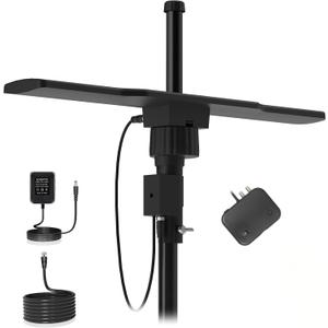 2025 Digital HD TV Antenna Outdoor, 1600+ Miles Long Ranges, Directional 360 Degree Rotation,Outdoor TV Antenna for Smart TV,Support 2 TVs-8K 4K 1080p All Smart/Old TVs VHF UHF-35ft HDTV Cable (black)