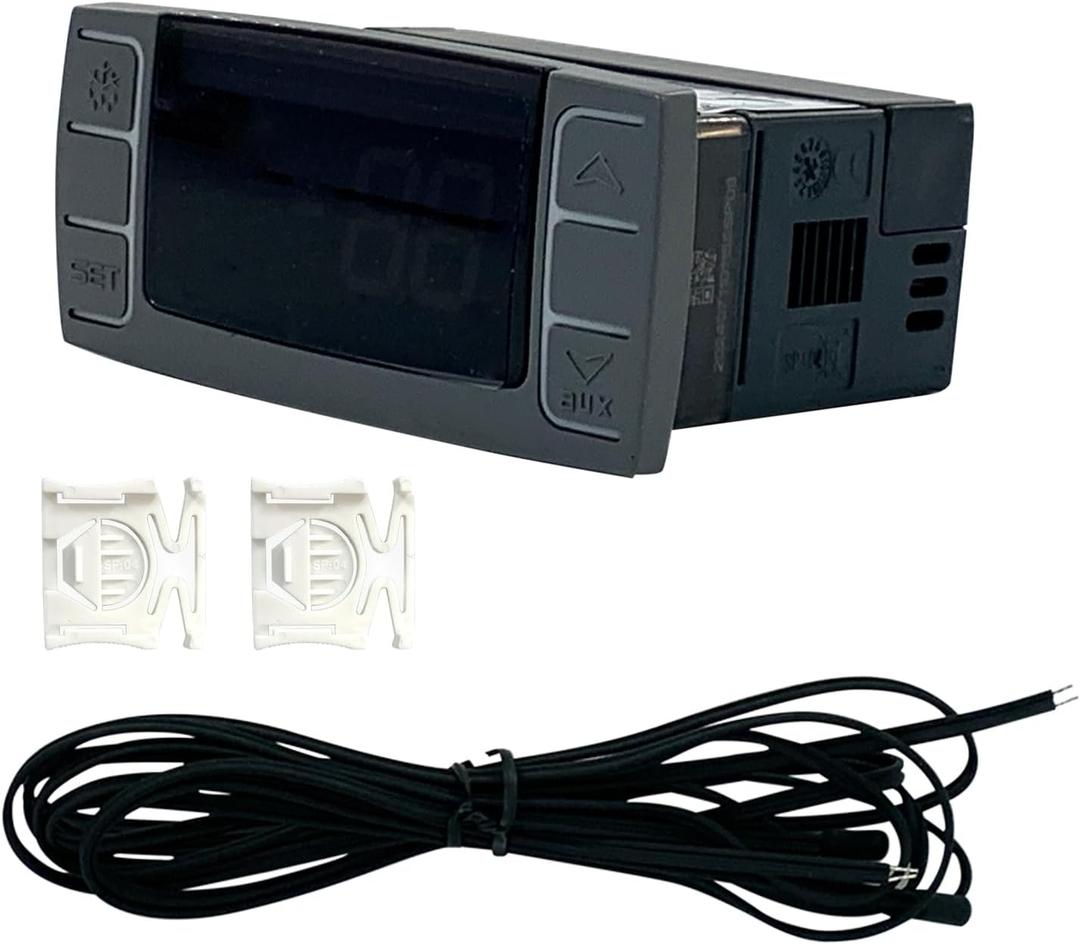 XR03CX-4N0F1 Digital Temperature Controller, 120V Thermostat Controller with Temperature Sensor Probes for Refrigerator Freezer Replace XR03CX, W0302186, XR03CX-4N1C0