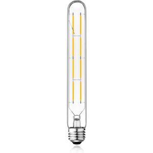 XININSUN Dimmable T10 Led Bulbs, 8.9 Inch Long Tubular Bulb,60-75 Equivalent,800LM,E26,4000K Daylight,Clear Glass,for Cabinet Display Cabinet etc, 1 Pack