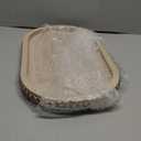 HPC Decor 15in Oval Tray for Home Decor - Brown Wood Beaded Tray - Decorative Serving Tray,Rustic Farmhouse Wooden Trays for Vintage Centerpiece,Kitchen Counter,Living Room Decor,Coffee Table Decor.