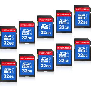 SD Card 32GB, 10-Pack UHS-I Class 10 MLC Flash Memory Card, High-Speed Secure Digital Cards for Cameras, Trail Camera DSLR, Action Cams - Reliable Storage