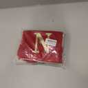 HYTENSUN Letter Christmas Stockings 15.6 Inches Monogram Red Velvet with Bell Xmas Stockings Classic Personalized Stocking Decorations for Family Holiday Season Decor, Letter N