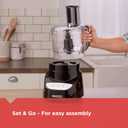 BLACK+DECKER 8-Cup Food Processor, Easy Assembly, Stainless Steel S-Blade, Shred, Slice, Chop, Puree, 450W Motor