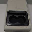 Car Center Console Armrest Pillow, Memory Foam Auto Armrest Box Cover with Cup Holder & Phone Holder, Waterproof Leather Arm Rest Protector Cushion, Interior Car Accessories (Gray)