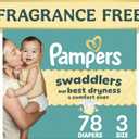 Swaddlers Diapers, Size 3 (13-26 lbs), 78 Count, Fragrance Free, Hypoallergenic, Absorbent, Pediatrician Recommended, Skin Safe