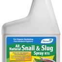 Monterey All Natural Snail & Slug Spray, for Organic Gardening, RTU 32 oz