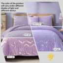 Menghomeus Purple/Silver Comforter Set Twin Lavender Metallic Print Glitter Bed Comforter Cute Shinny Bedding for Teen Girls Kids Women, 3 Piece (1 Pillowcase, 1 Decorative Pillow Sham)