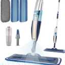 Mops for Floor Cleaning Wet Spray Mop with 14 oz Refillable Bottle and 3 Washable Microfiber Pads Home or Commercial Use Dry Wet Flat Mop for Hardwood Laminate Wood Ceramic