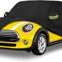Waterproof Car Covers Fit for 2002-2021 Mini Cooper/Cooper S 2-Door(Black) 210T Custom 6 Layers Heavy Duty Waterproof All Weather Protection Outdoor