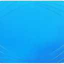 Deluxe Vinyl Placemat Set of 6 Decoration Colors Non-Slip Wipeable 12 by 18 inch (Blue)