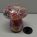 Mosaic Mushroom Garden Lights - Table Lamp Outdoor Decor Waterproof Night Light Lawn Decor Statue for Patio, Party, Yard (Red)