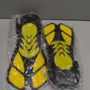 CAPAS Snorkel Fins, Swim Fins Travel Size Short Adjustable for Snorkeling Diving Adult Men Women Kids Open Heel Swimming Flippers (L/XL (US Men 9-13 / Women 10-14), Yellow)