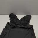 Black Sleeveless V-Neck Ruched Midi Dress, Size M