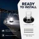 Anchor Light, Flash+Constant Boat LED Stern Light, All-Round Super Bright Marine Navigation Signal Light, Surface Mount White LED Marine Lighting Kit for Fishing Yacht Sailboat BassBoats